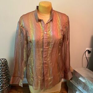 Linkie Junkie Sheer Long Sleeve Shirt, XXL, NWT, No Fabric Tag/Info.